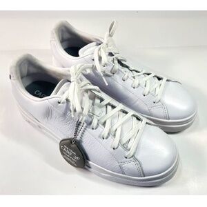 Care Of By Puma Womens 9 Leather White Tennis Shoe Lace Up Low Top 372889-01